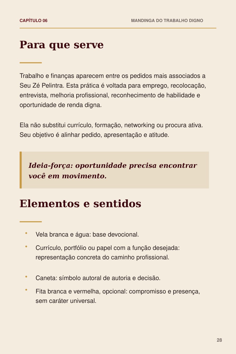 Página real: Mandinga do Trabalho Digno